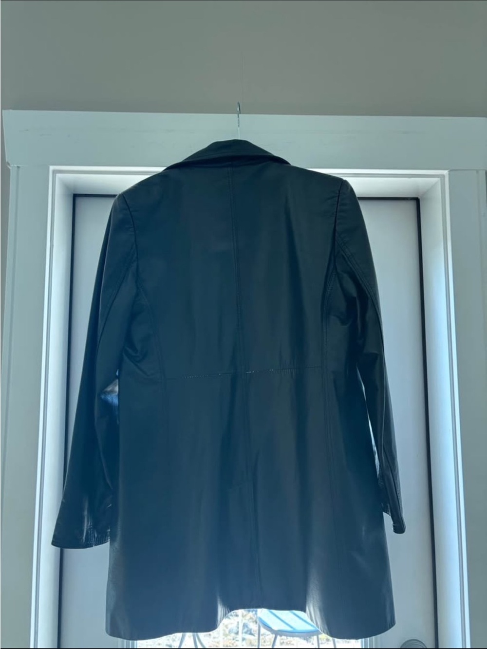 Black Leather Long Jacket